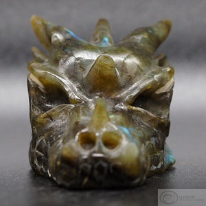 Labradorite Dragon Skull